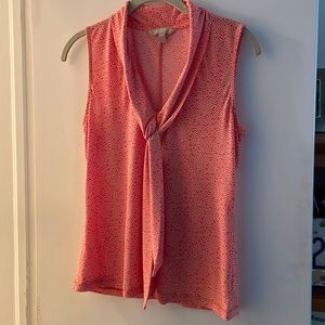 Banana Republic orange dot sleeveless top